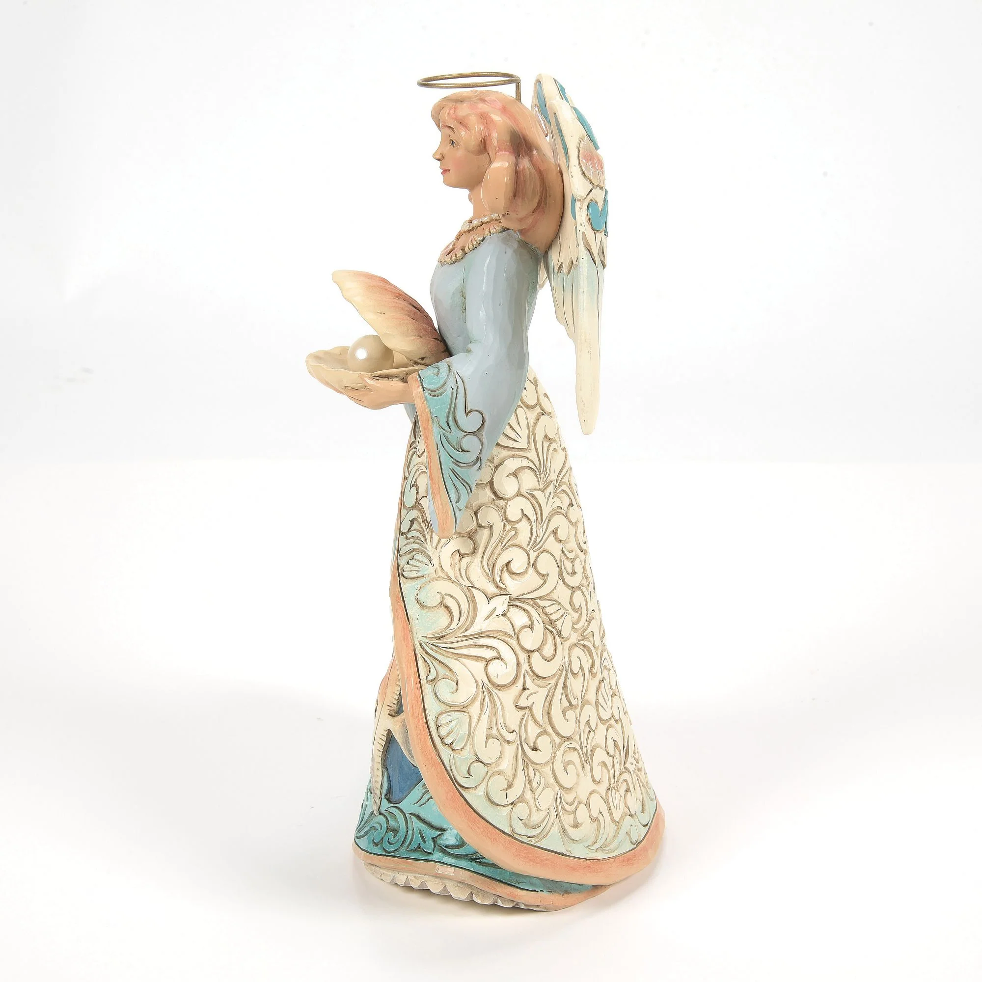 Angel Holding Shell Figurine - Image 5