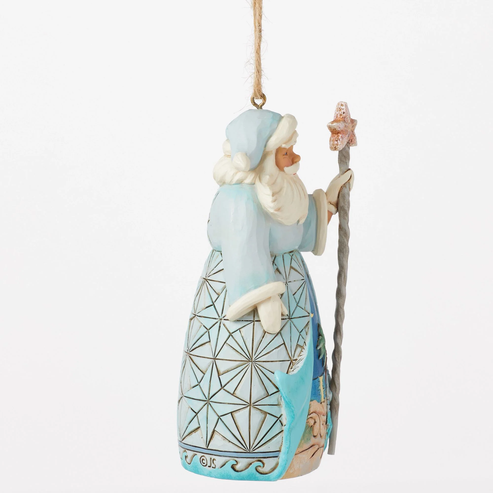 Santa with Starfish Cane Orn - Image 5