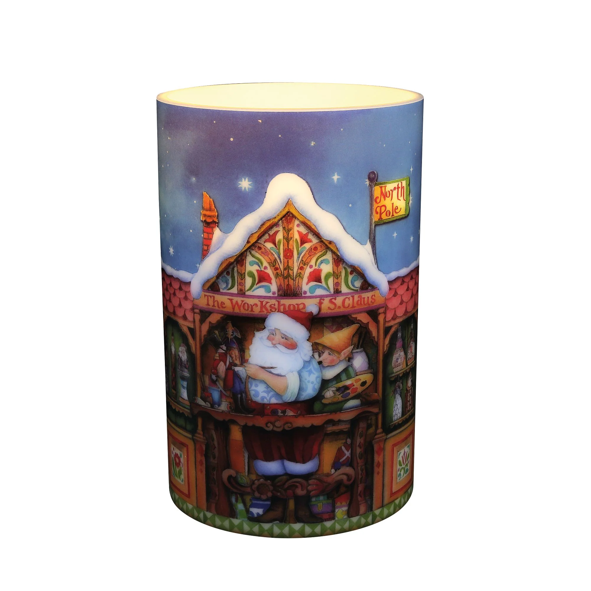 Santa's Toy Shop Candle Sleeve - Image 5