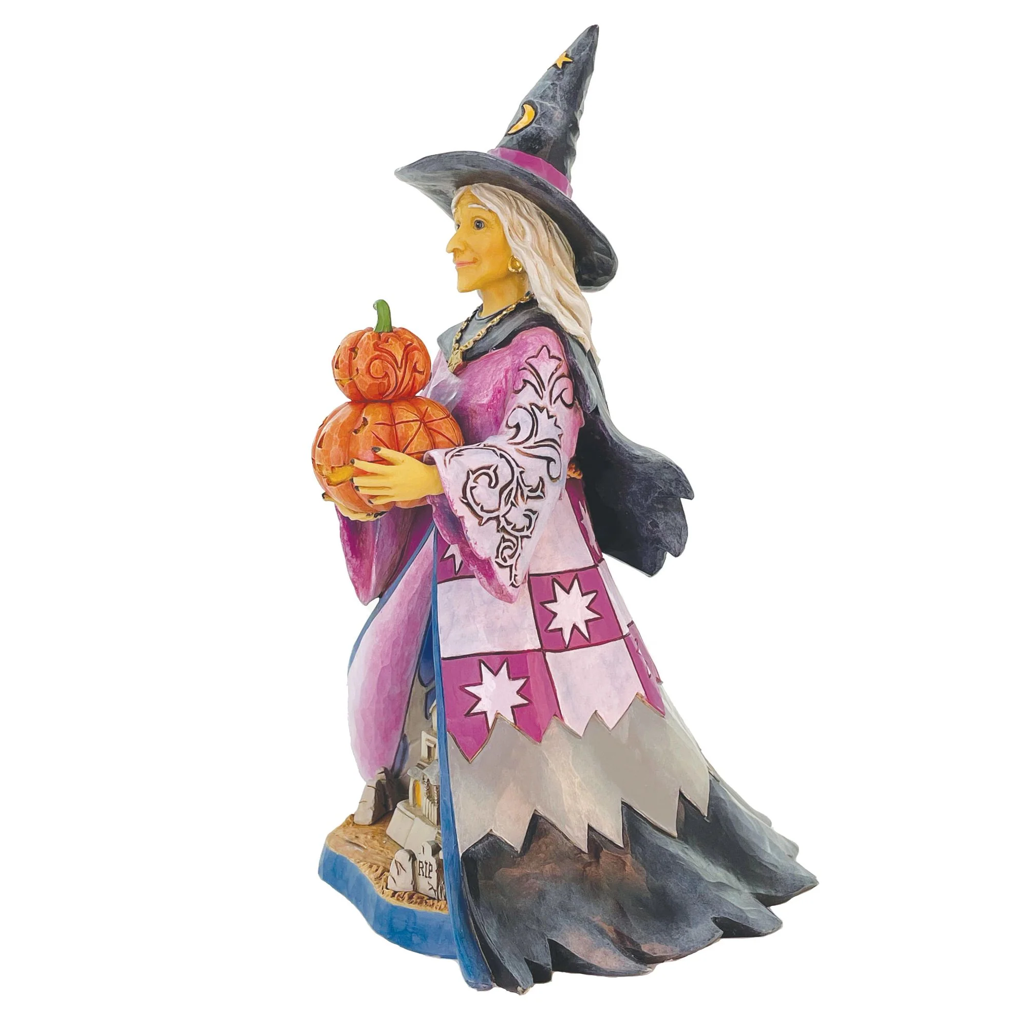 Witch Holding Pumpkins LED Fig - Image 3