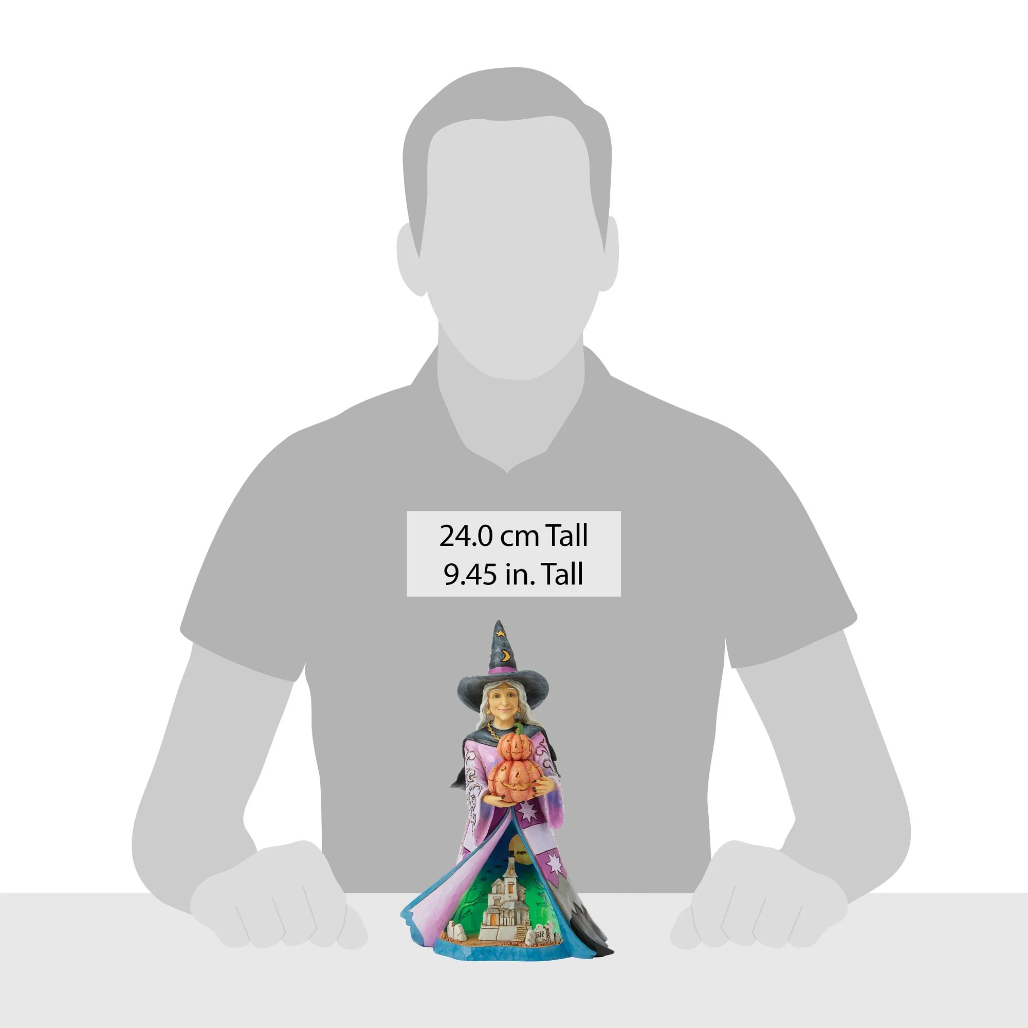 Witch Holding Pumpkins LED Fig - Image 4